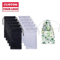 Étuis à lunettes souples personnalisés, petits sacs à lunettes, pochettes en microfibre avec cordon de serrage, impression de logo personnalisée pour la publicité