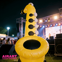 Saxophone gonflable personnalisé, instrument de musique, saxophone géant gonflable pour concert en plein air, accessoire gonflable
