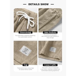 Pantalones cortos de playa de verano con cordón de cintura elástica informales para hombre personalizados, pana ligera, poliéster, patrón deportivo, decoración de logotipo - Product Image 6