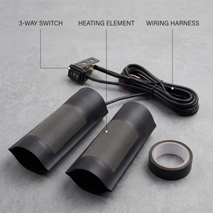Poignées chauffantes universelles 12V <span class=keywords><strong>pour</strong></span> moto avec interrupteur de température réglable et élément rétractable noir – Vente en gros - Product Image 4
