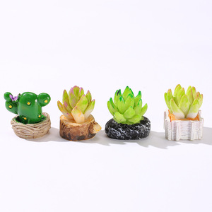 Adornos de Suculentas en Miniatura, Plantas Artificiales en Maceta, Decoración de Jardín para Interiores y Exteriores, Resinas Sintéticas WX-108 - Product Image 4