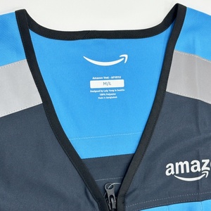 Gilet de sécurité tricoté réfléchissant semi-respirant écologique, vêtement de travail haute visibilité, vêtement personnalisé, poche en maille - Product Image 4