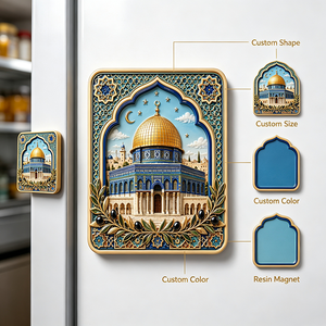Maßgefertigter Religiöser Harz-Kühlschrankmagnet Islamischer Felsendom <span class=keywords><strong>Jerusalem</strong></span> UV-Druck Ägypten Fabrik Großhandelspreis Niedrige Mindestbestellmenge - Product Image 5