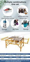 XBD JT-200 presisi portabel, Panel gergaji tekan meja akurasi tinggi dapat dilipat alat pertukangan kayu gaya horisontal Motor poros baru