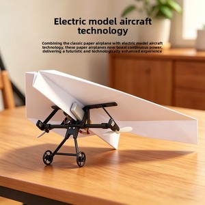 Yuglow Nuovo Aeroplano <span class=keywords><strong>di</strong></span> <span class=keywords><strong>Carta</strong></span> RC Fai-da-Te 2.4GHz, Giocattolo Educativo STEM per Bambini, Gioco Scientifico Volante per Esterni - Product Image 3