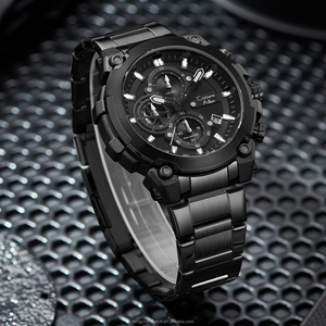 Montre Homme Cristiano Aillen, Mode Moderne, Quartz, Acier Inoxydable, Étanche 3ATM, Lumineuse, Multifonctionnelle, Six Aiguilles, Affaires - Product Image 4