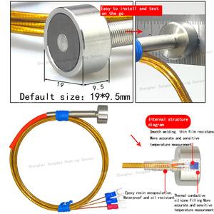 Высокотемпературный магнитный датчик температуры Pt100, водонепроницаемый магнитный термозонд <span class=keywords><strong>Pt1000</strong></span>, магнитный термистор - Product Image 2