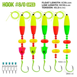 Flotteur de <span class=keywords><strong>pêche</strong></span> vertical en PVC <span class=keywords><strong>à</strong></span> longue portée et longue queue avec hameçon rond pour <span class=keywords><strong>la</strong></span> <span class=keywords><strong>pêche</strong></span> en bateau en mer - Product Image 3