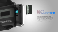 Montre connectée DM100 avec grand écran tactile, carte SIM 4G, caméra LTE, appels vidéo et vocaux, GPS, boussole, gadget électronique, montre intelligente Bluetooth