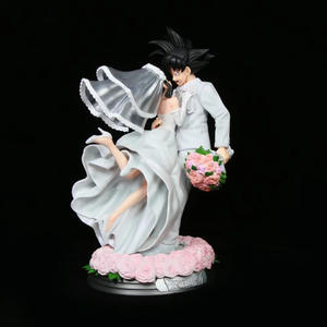 Figuras d'anime japonais 31-33cm Son <span class=keywords><strong>Goku</strong></span> et <span class=keywords><strong>Chichi</strong></span> mariage scène Figuras PVC Statue Figurine Anime PVC Figure modèle jouet poupée - Product Image 5