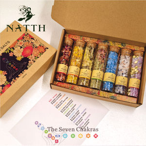 Sels de bain purifiants 7 chakras NATTH, <span class=keywords><strong>formule</strong></span> de désintoxication naturelle pour un nettoyage en profondeur, protection de l'aura et équilibre général de l'esprit et du corps - Product Image 1