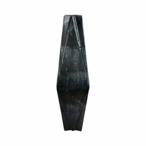 Vaso in Ceramica Geometrico Angolare Moderno Nero per Soggiorno, Arredamento Casa, Camera da Letto, Ufficio - Product Image 3