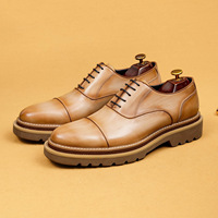 Hochwertige wasserdichte, strapazierfähige Herren-Business-Lederschuhe, modische Schnürschuhe für Herren