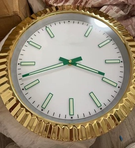 Horloge murale moderne de luxe de grande taille en métal esthétique ronde classique personnalisée de 14 pouces pour le <span class=keywords><strong>salon</strong></span> - Product Image 1