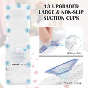 Coussin <span class=keywords><strong>de</strong></span> <span class=keywords><strong>bain</strong></span> pour tout le corps, coussin <span class=keywords><strong>de</strong></span> <span class=keywords><strong>bain</strong></span> antidérapant pour baignoire, Spa, oreiller <span class=keywords><strong>de</strong></span> baignoire, <span class=keywords><strong>matelas</strong></span> pour la tête, le cou, les épaules et le dos - Product Image 3