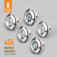 Anneau de commutateur de bouton poussoir de réinitialisation autobloquant alimentation normalement fermée/normalement ouverte tête bombée Anti-vandale métal IP67/65 niveau