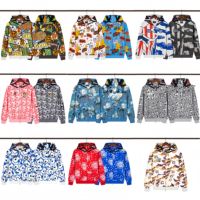 Sweat-shirts tendance Hip Hop pour hommes, vêtements de créateur graffiti, sweat-shirts à capuche zippés en coton brodé avec motif Glo Gang pour hommes