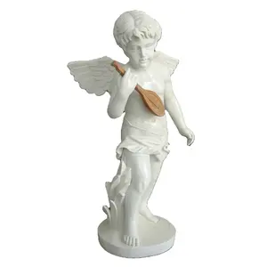 공장 직접 공급 아름다운 손으로 대리석 천사 천사 동상 판매