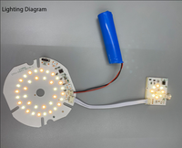 Placas de Circuito DIY de 5V, Fuente de Luz de Doble Color, Accesorios de Iluminación para Lámparas de Mesa, Lámpara de Mesa LED, PCB Recargable con Control Táctil