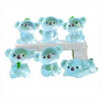 Accessoires de micro-paysage de Noël, mini figurines en résine de baleine et de pieuvre peintes à la main, lumineuses, ornements d'animaux marins pour jardin