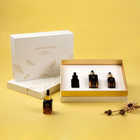 Emballage plat en papier noir imprimé de logo personnalisé Boîte d'emballage en carton rigide pour cosmétiques et soins de la peau Boîte cadeau magnétique pliable