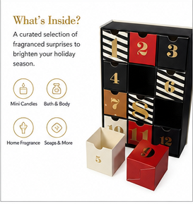 Custom 12 Days <b>Christmas</b> Advent Calendar <b>Box</b> with Drawers Rigid Cardboard Black Red Blind <b>Box</b> Mystery Packaging Gift <b>Box</b> - Product Image 4