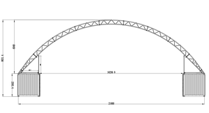 Abri de conteneur à double treillis robuste Baosheng 40*70 pieds, bâche en <span class=keywords><strong>PVC</strong></span> résistante aux intempéries pour entrepôt industriel - Product Image 4
