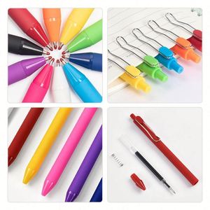 Bolígrafo de Gel Retráctil Multicolor con Recubrimiento de Goma, Personalizable con Logotipo Impreso, Tinta de Gel de Color, Venta al Por Mayor - Product Image 3