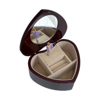 Boîte à bijoux de musique en bois élégante de qualité haut de gamme pour exposer des trésors artisanat en bois et panneaux muraux