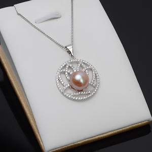 Pendentif en argent S925 en forme de fleur pour femme, personnalisable, bijoux en perles DIY avec plateau vide, accessoires semi-directs - Product Image 1