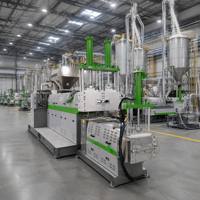 Système de régénération des déchets plastiques PP PE, ligne d'extrusion double en deux étapes pour la fabrication de granulés plastiques uniformes