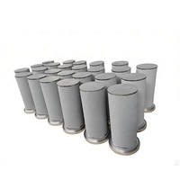 Cartouche filtrante en titane fritté 1μm pour la filtration des aérations de bioréacteurs et des entrées d'air stériles