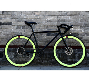 <span class=keywords><strong>Bicicleta</strong></span> de Carretera Azul Claro 700C, <span class=keywords><strong>Bicicleta</strong></span> de Piñón Fijo con Freno de Disco, <span class=keywords><strong>Bicicleta</strong></span> Urbana Retro para Adultos - Product Image 4