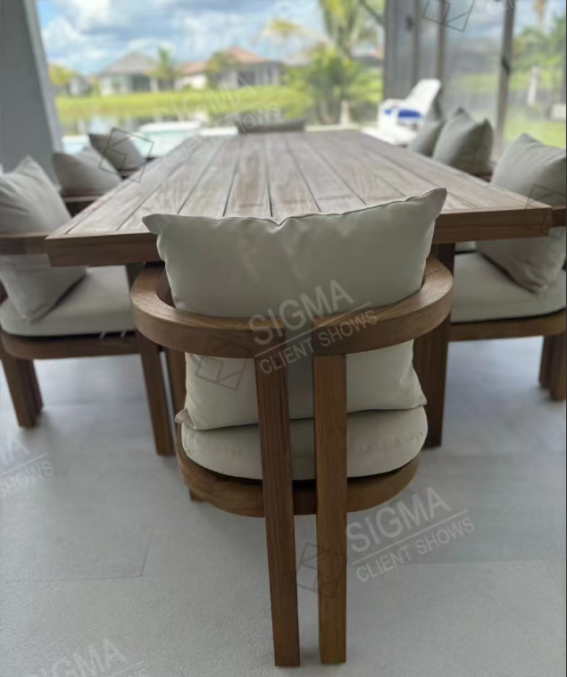 Outdoor Teak Chair Dining Tables and Dining Chairs Wooden Table Modern Dining Table Set Home Furniture  couch