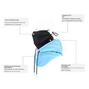 قناع تزلج دافئ للخريف والشتاء للرجال والنساء مقاوم للرياح وقبعة عمامة وشاح شبكي للتنفس في الهواء الطلق صورة ياقة رياضية - Product Image 4