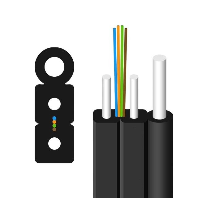 GJYXCH FTTH Outdoor Drop Cable Self Supporting Steel Wire Messenger G652D 1 2 4 Core Fiber to the Home Optical Drop Cable