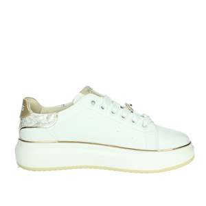 Zapatillas Keys Donna K-10503 Bianco Oro Canvas, Zapatos de Moda - Product Image 4