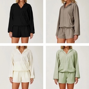 Custom Women's UV-Resistant Zippered <b>Yoga</b> <b>Jacket</b> Quick-Drying Breathable Sports Hooded <b>Jacket</b> with High Quality - Product Image 2