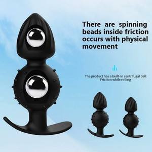 Ejercitador de Kegel giratorio de doble bola ajustable con tapón anal de diseño oculto para adultos - Product Image 3
