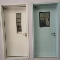 Porte en acier métallique moderne sur mesure, résistante au feu, certifiée SGS, pour hôpitaux et écoles