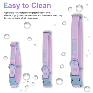 パーソナライズ可能なシリコン製犬用首輪：豪華、調節可能、PVC防水ウェビング、しつけ用 - Product Image 3