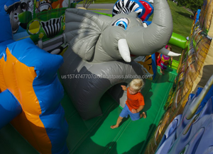 Gorila inflable de Safari africano comercial PVC 0,55mm diseño de elefante/cebra/León para entretenimiento infantil - Product Image 2