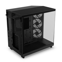 Estuche para computadora H6 FLOW RGB Negro con ventilador RGB Estuche para torre central Estuche para computadora para juegos Torre para juegos PC