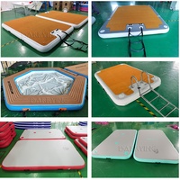 Pour bateau et Yacht Parking Drop Stitch Gonflable Y Pontoon Yacht Flottant Nage Eau Plate-Forme Dock Jet Ski Gonflable Y Dock