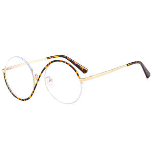 Occhiali Rotondi Anti Luce Blu per Donne, Montatura Metallica Semi-Rimless alla Moda, Bloccano i Raggi Blu, Modello WH 25011 - Product Image 6