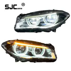 SJCรถอุปกรณ์เสริม LED ไฟหน้าสําหรับ BMW 5 Series M5 F10 2012-2016 คุณภาพสูงด้านหน้าไฟวิ่งกลางวันไฟหน้า