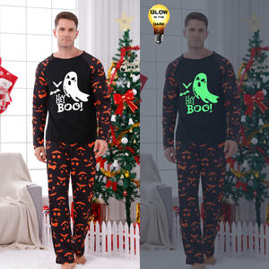 Conjunto de pijamas <span class=keywords><strong>para</strong></span> padres e hijos de Halloween, ropa de casa de manga larga <span class=keywords><strong>para</strong></span> primavera y otoño, conjunto luminoso <span class=keywords><strong>para</strong></span> padres e hijos - Product Image 4