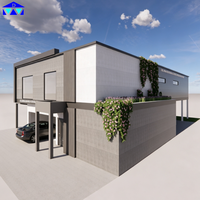 Villa Prefabricada de Estructura de Acero Ligero G550 con Marco Galvanizado 9 °   Casa Moderna de Lujo de 3 Dormitorios Resistente a Terremotos en Nigeria