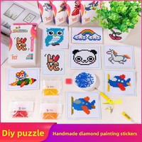 Autocollants de peinture diamantée pour enfants HARDWORK Cartoon, autocollants diamantés 5D DIY pour enfants