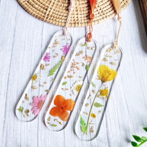 Marcapáginas <span class=keywords><strong>de</strong></span> resina personalizado, flor seca real prensada, marcapáginas hecho a mano, regalo para ella - Product Image 4